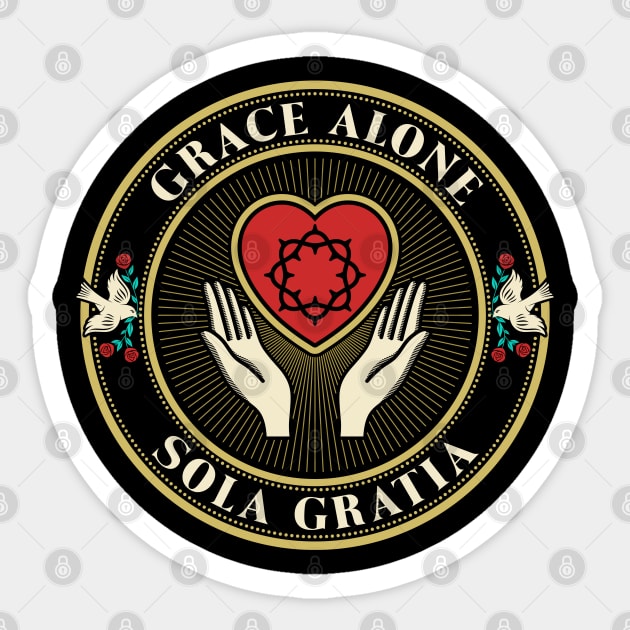 Grace alone Sticker by Reformer